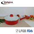 6pcs forged red cookware set